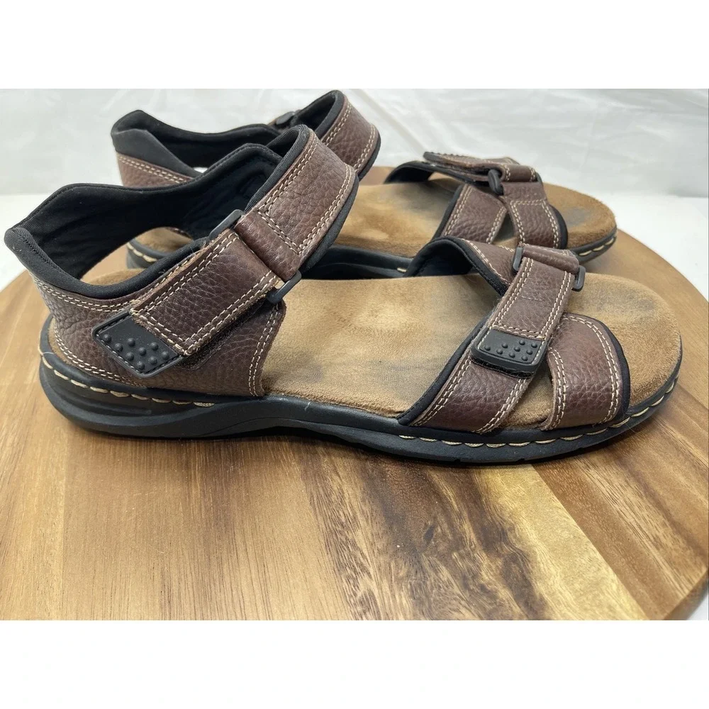 Dr Scholl's Sandals‎ Men's Size 11 Graven Brown Leather Sandals